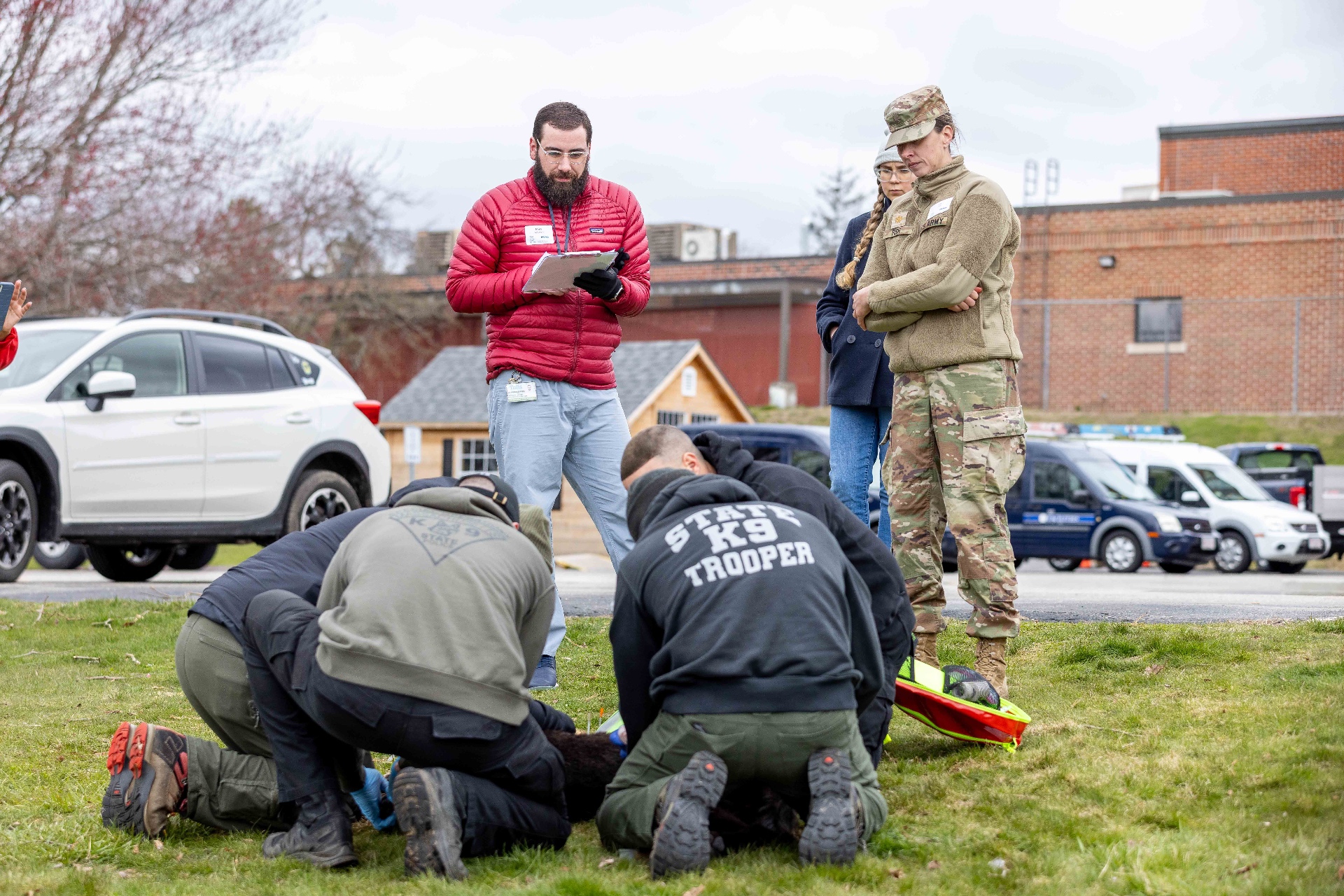 K-9 medical training exercise